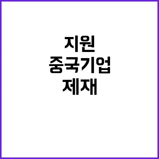 중국 기업 첫 제재…