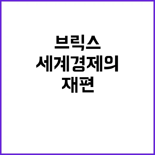 브릭스 세계 경제의…