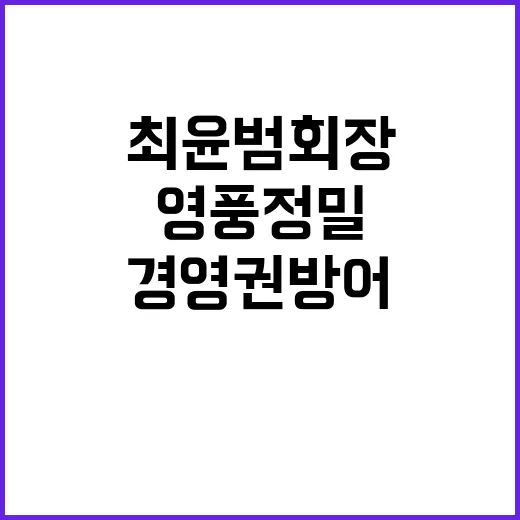 영풍정밀 최윤범 회…