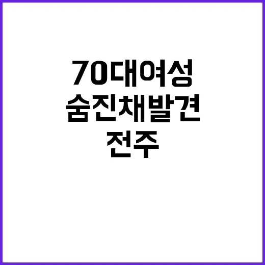 70대 여성 전주에…