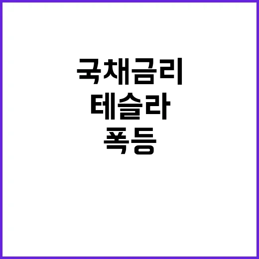 국채금리 안정…테슬…