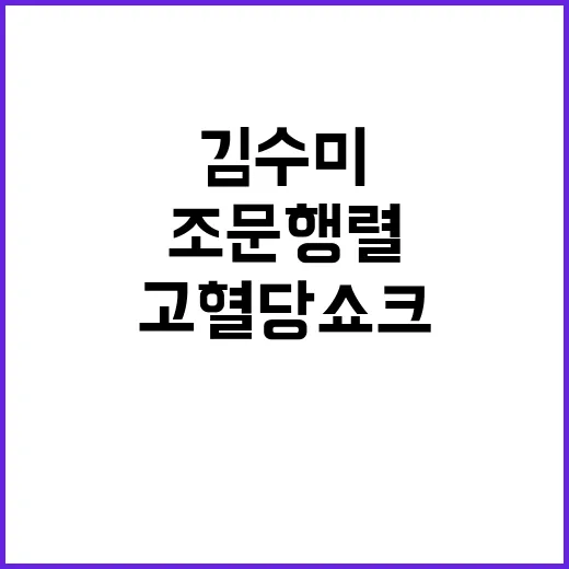 고혈당 쇼크로 가신…