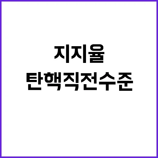 지지율 박근혜 탄핵…