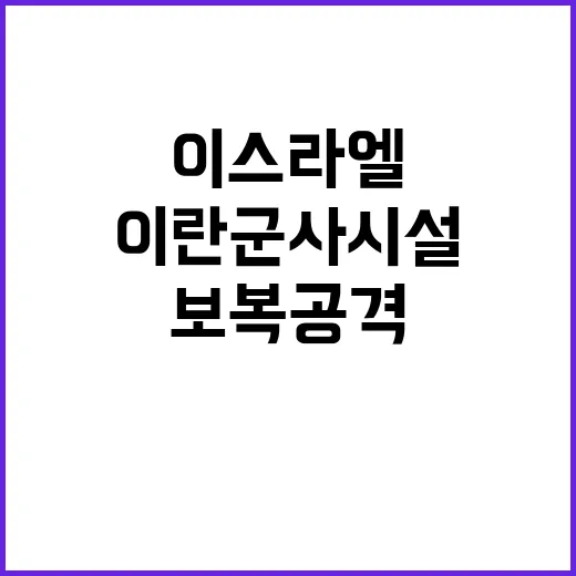 이스라엘 이란 군사…