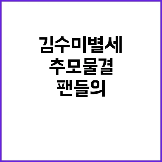 김수미 별세 팬들의…