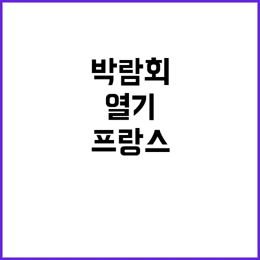 K박람회 프랑스에서 열리는 인파의 열기!