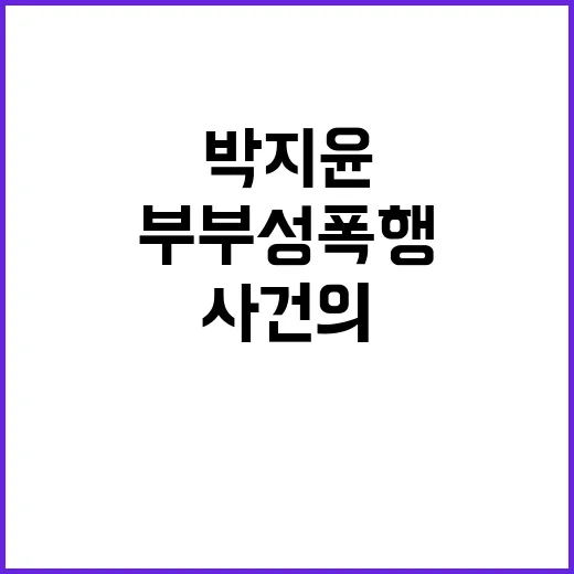 부부 성폭행 박지윤…