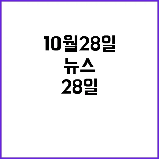 10월 28일 뉴스…