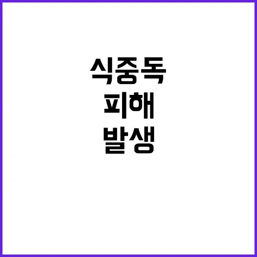 버섯 식중독 노인 …