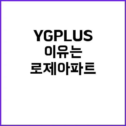 로제 아파트 YG …