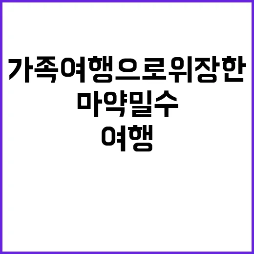 마약 밀수 가족여행으로 위장한 30만 명의 정체!