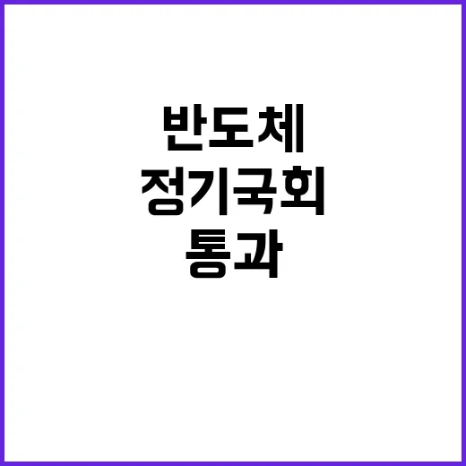 반도체 법 정기국회…