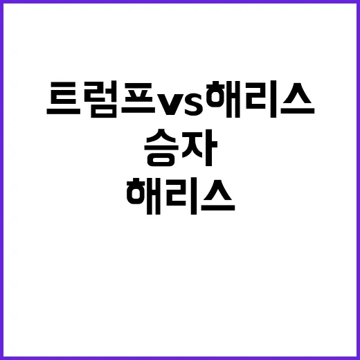 트럼프 vs 해리스…