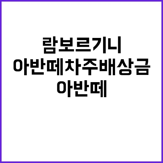 람보르기니 충돌… …