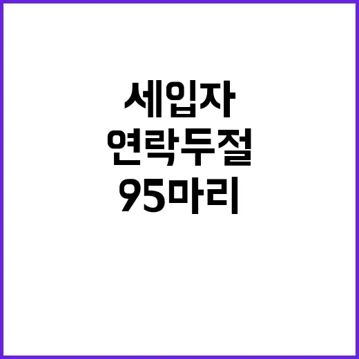 세입자 연락두절 사…