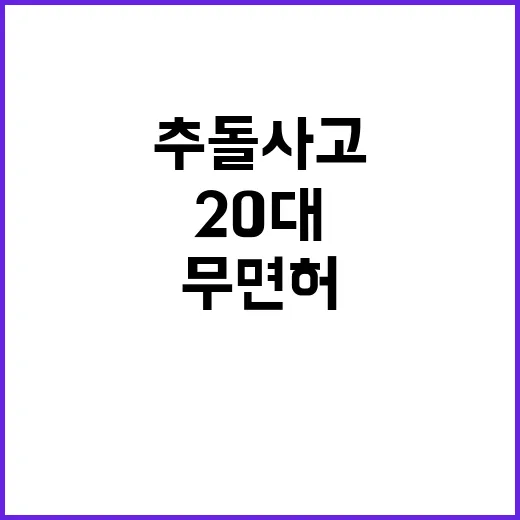 “추돌 사고 무면허 20대의 충격적인 녹취록 공개!”