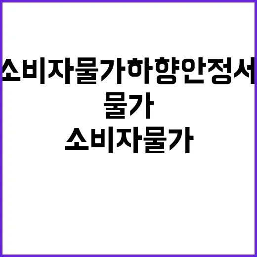 최저치 소비자물가 …