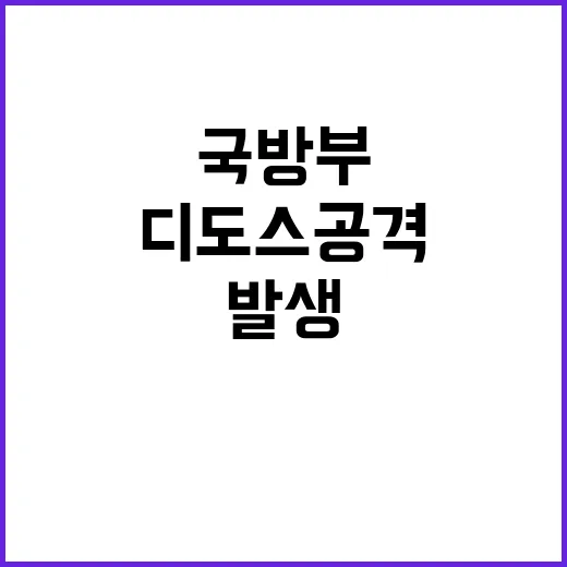 국방부 디도스 공격…