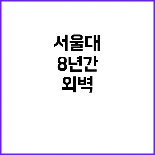 서울대 장발장 기소유예 8년간 외벽 절도 사건!