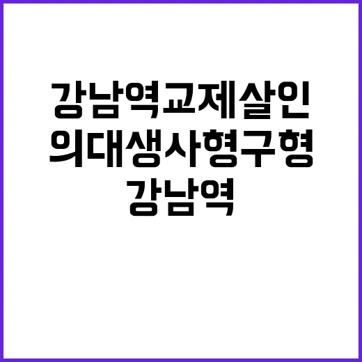 강남역 교제살인 의…