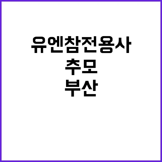 부산 유엔참전용사 …