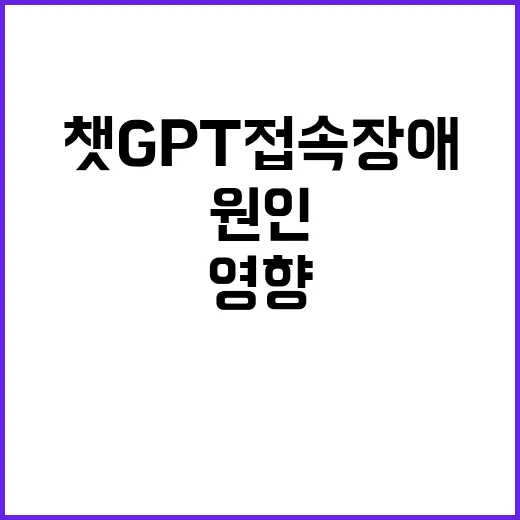 “챗GPT 접속장애” 2만명 영향 원인 조사중!