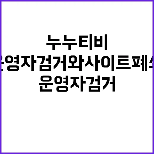 누누티비 운영자 검…