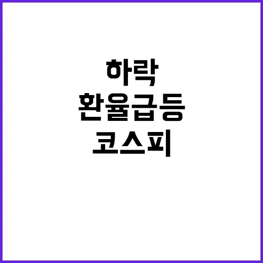 하락 코스피와 코스닥 일제히 반응…환율 급등!