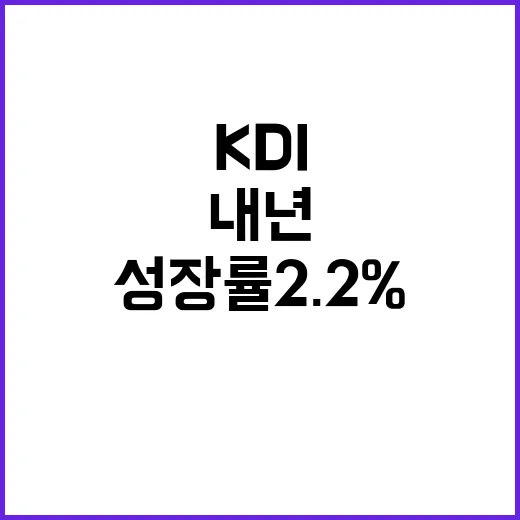 KDI 올해 성장률…