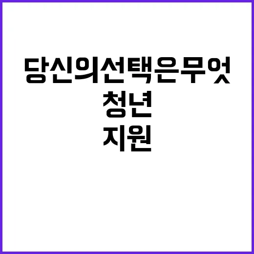 청년지원 당신의 선…