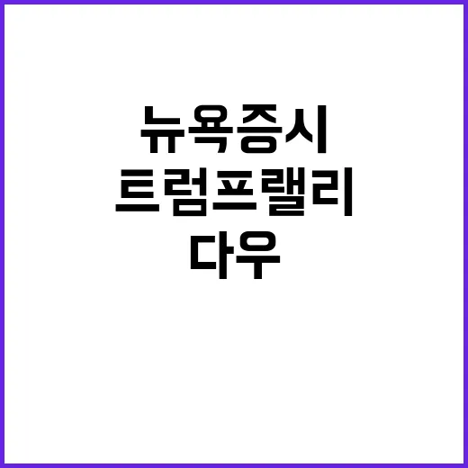 트럼프 랠리 뉴욕증…