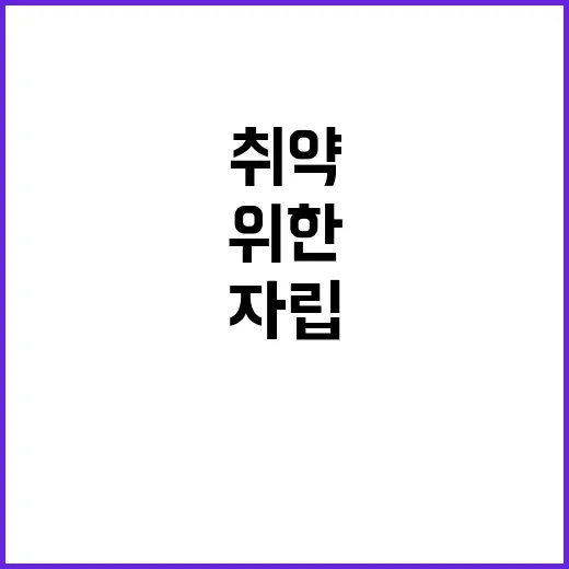 자립 징검다리 취약…