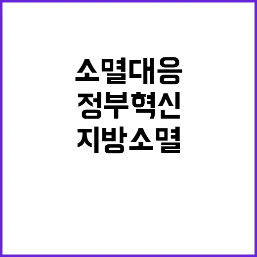 정부 혁신 국민안전과 지방소멸 대응 실태 공개!