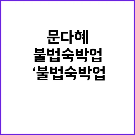 ‘불법 숙박업’ 문…