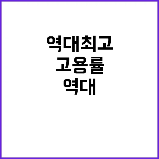 역대 최고 고용률! 10월 경제 상황은 무엇?