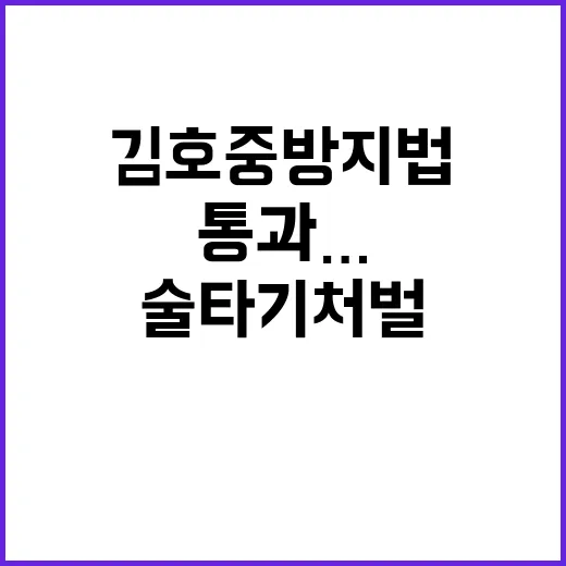 ‘김호중 방지법’ 통과…술타기 처벌 가능성 제기!