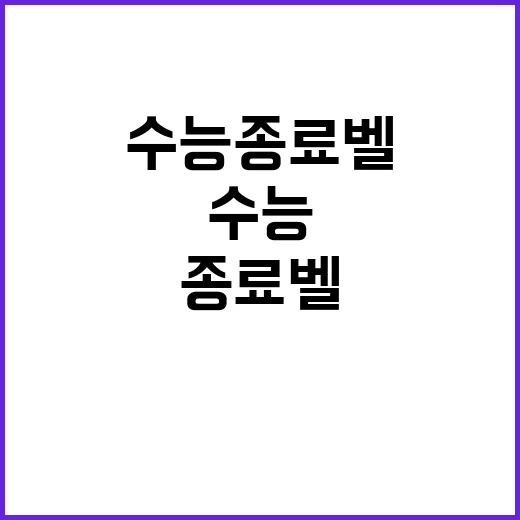 수능 종료벨 실수!…