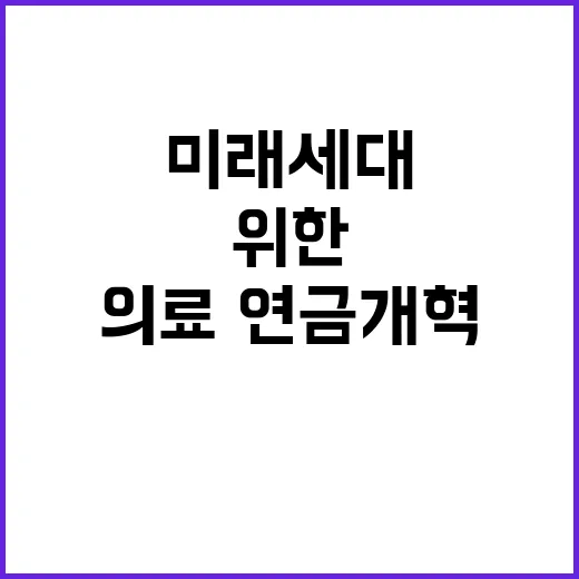 의료·연금개혁 미래…