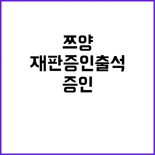 쯔양 재판 증인 출…