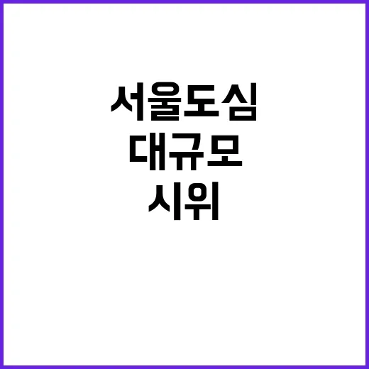 대규모 시위 서울 …