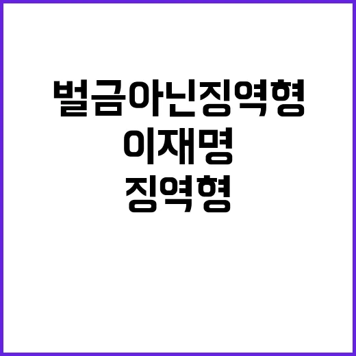 벌금 아닌 징역형 …