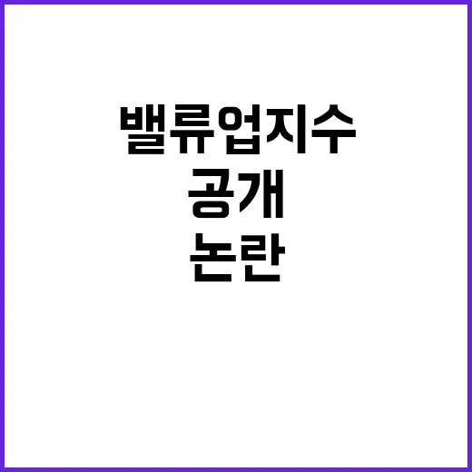 기업 논란 밸류업 …