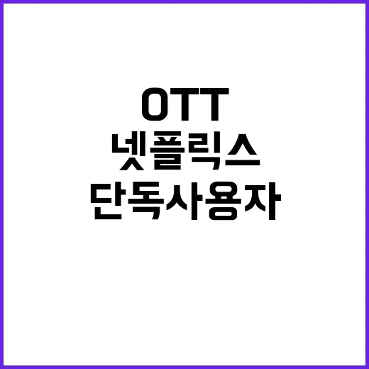 OTT 넷플릭스 한…