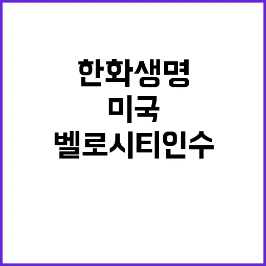 한화생명 미국 벨로…