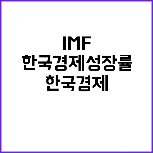 IMF 한국 경제 성장률 급락 소식 전해졌다!