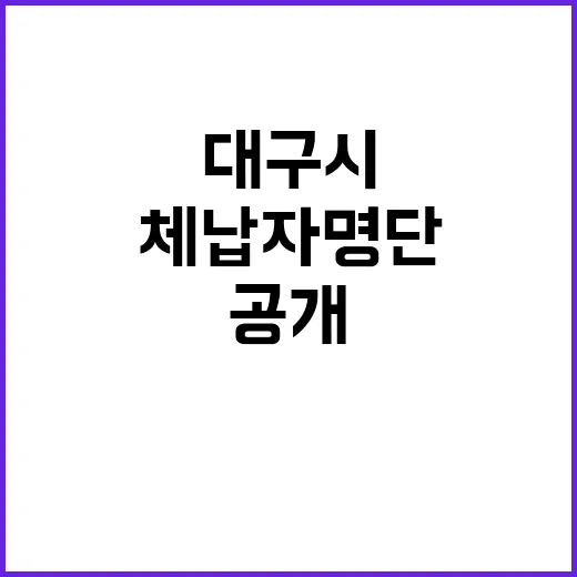 체납자 명단 공개 …