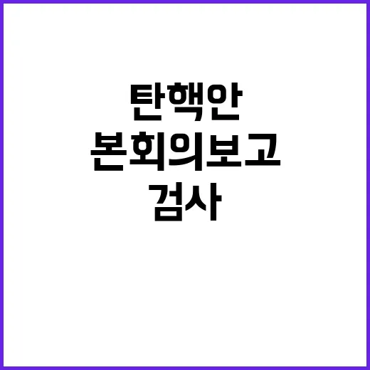 검사 탄핵안 28일…