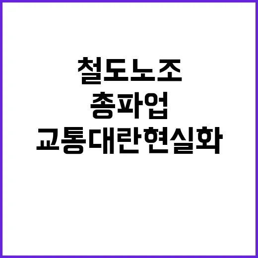 철도노조 총파업 교…