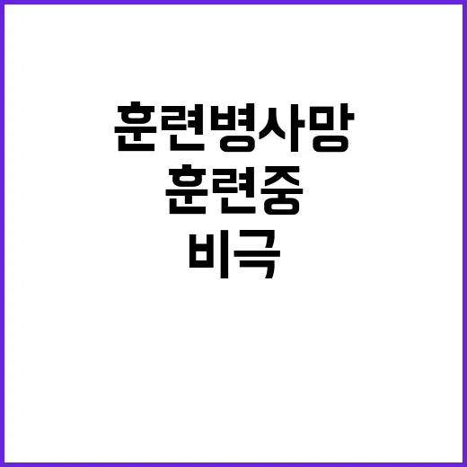 훈련병 사망 훈련 …