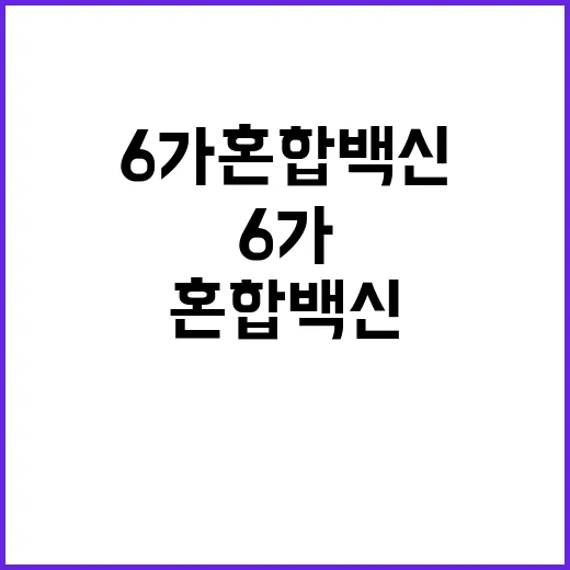 6가 혼합백신 필수 Q&A 모음! 궁금증 해결하기!